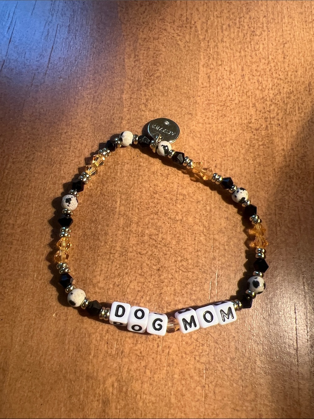 Little Words Project - “Dog Mom” Beaded Bracelet -